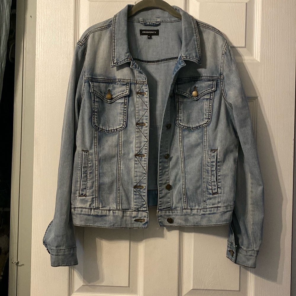 Stretch jean jacket by Prosperity xl